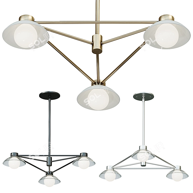 Archipelago 3 Surface Pendant: Perfect Fusion of Light & Design 3D model image 1