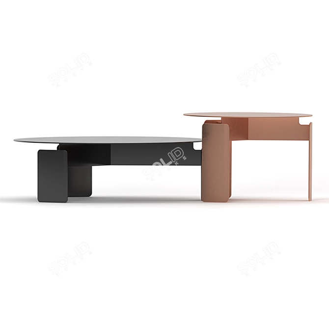 Sleek Shield Coffee Table 3D model image 3