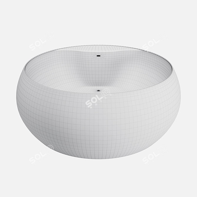 Luxurious Italian Acrylic Bath 3D model image 3