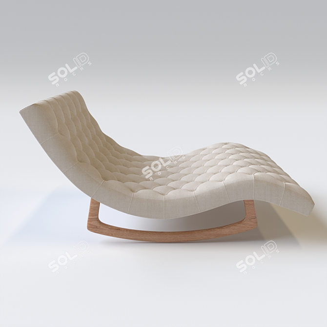 Sleek Pearsall Chaise Lounge 3D model image 2