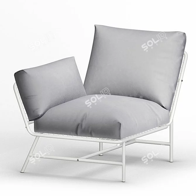 IKEA Outdoor Corner Armchair: Stylish and Cozy Addition 3D model image 2