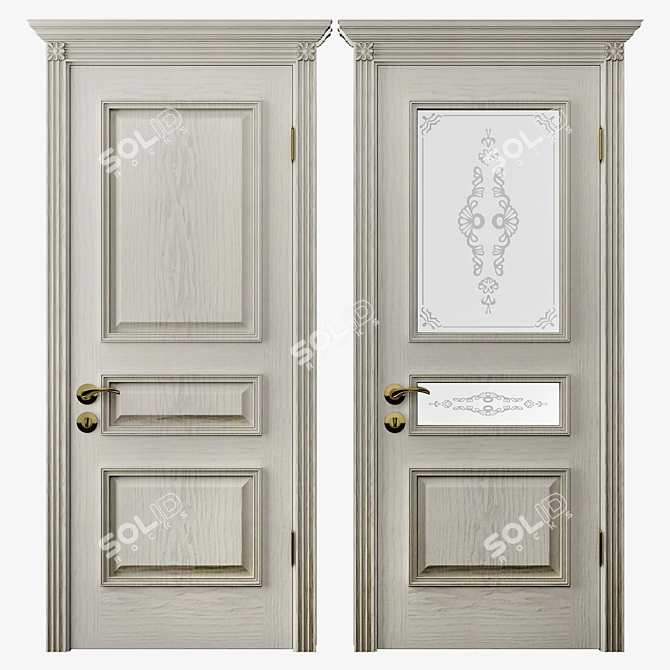 Elegant Vienna Door Collection 3D model image 1