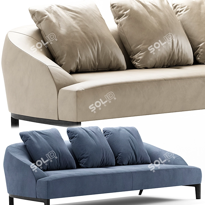 Luxurious Ligne Roset Sintra Sofa 3D model image 3