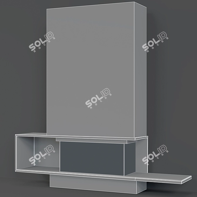 Minimalist Modern Fireplace 3D model image 4