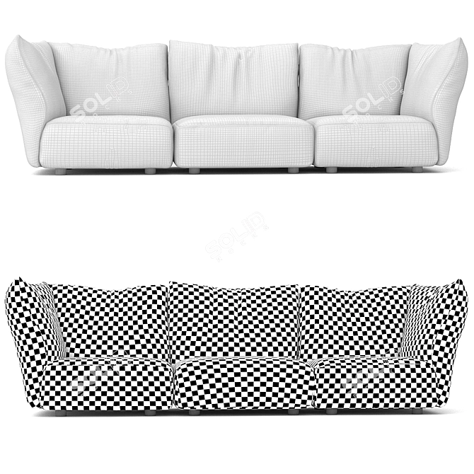 Edra Ultra-Comfort Standard Sofa 3D model image 4