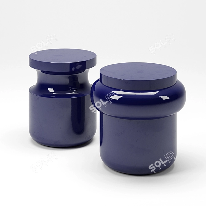 Contemporary Dot Stool Design 3D model image 1