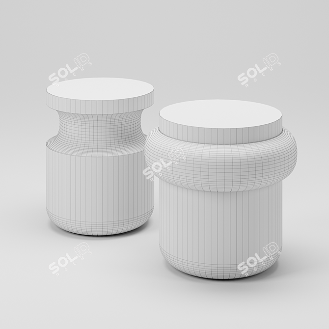 Contemporary Dot Stool Design 3D model image 2