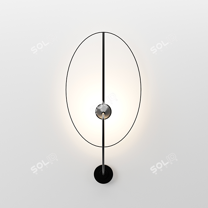 Minimalist Wall Lamp Grand Shield 3D model image 2