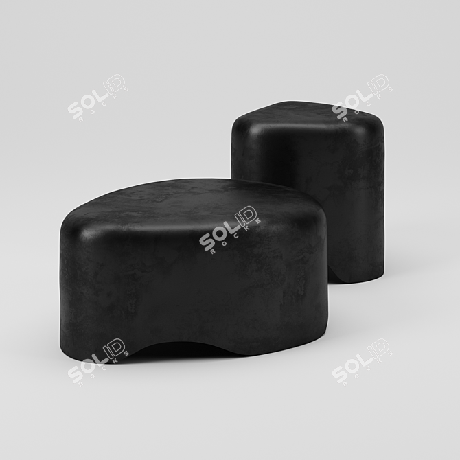 Henge Pebble Tables: Sleek and Modern 3D model image 1