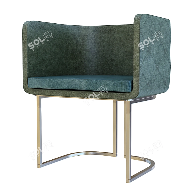 Modern Green Chair with 3DsMax & VRay Support 3D model image 1