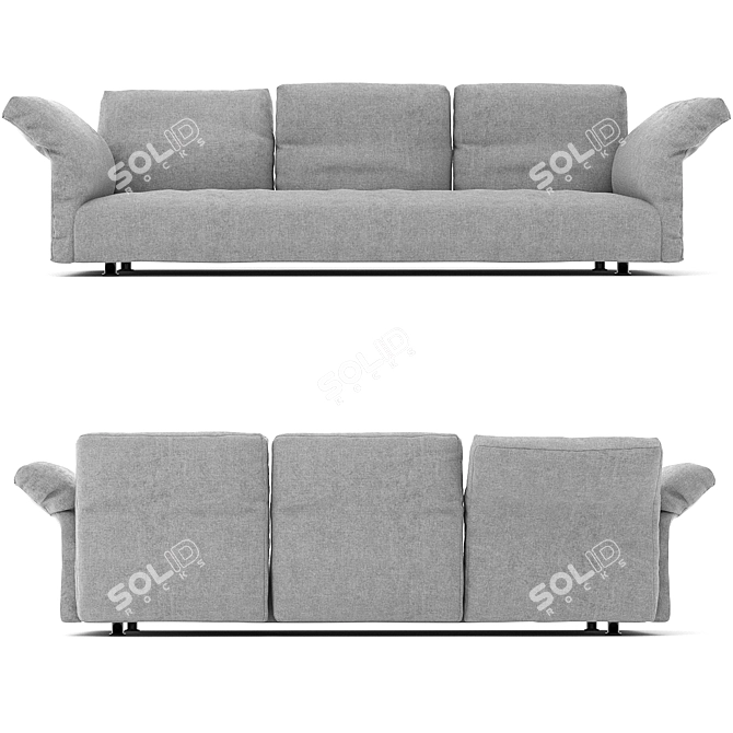 Luxury at its Finest: Edra Essential Sofa 3D model image 2