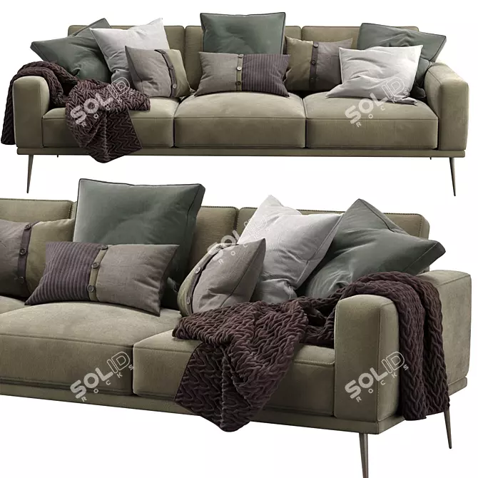 Elegant Boconcept Carlton Sofa 3D model image 1