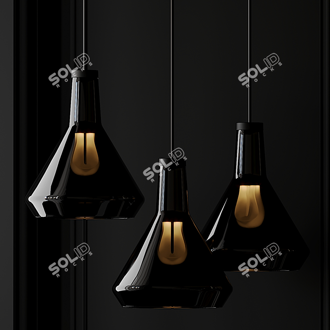 Modern Drop Top Lamp Shade Set 3D model image 4