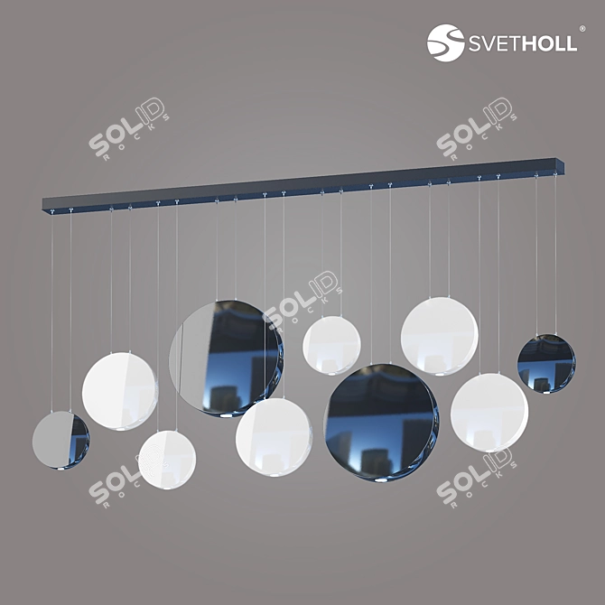 Elegant Albedo Chandelier 3D model image 1