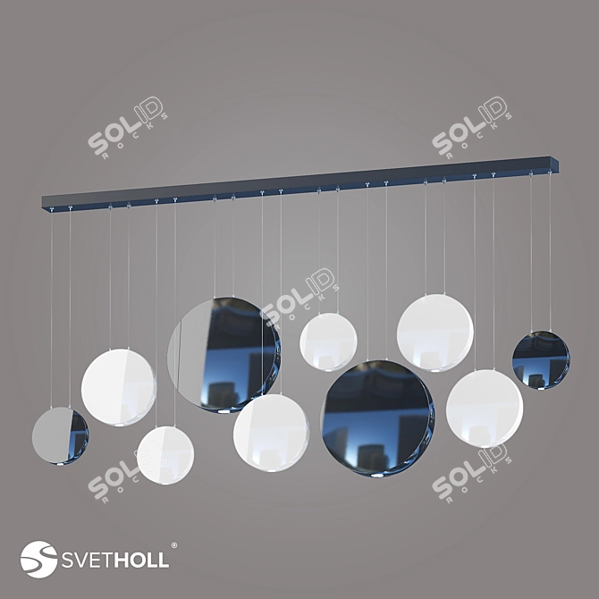 Elegant Albedo Chandelier 3D model image 2
