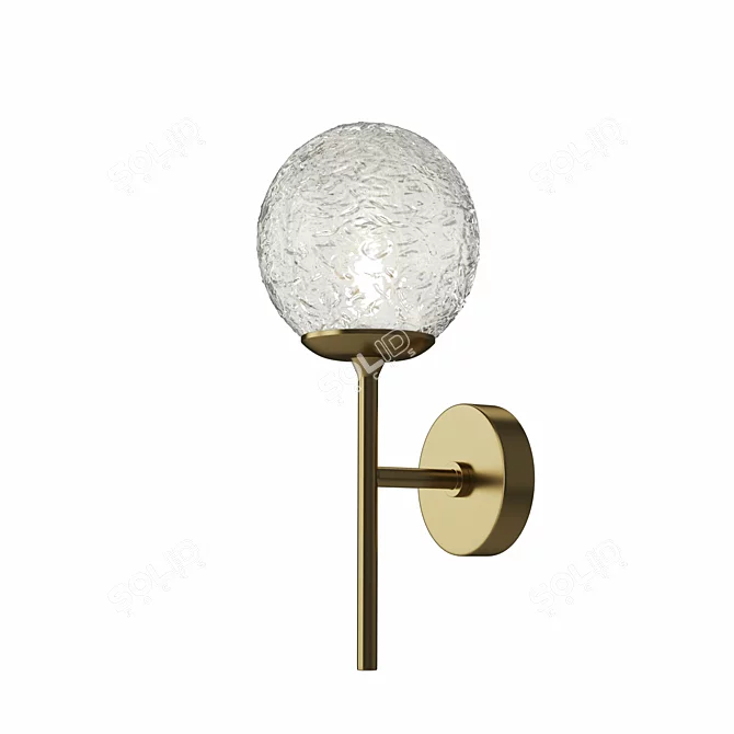 Ligero MOD061WL-01BS Sconce: Modern Brass 1-Light Wall Fixture 3D model image 1