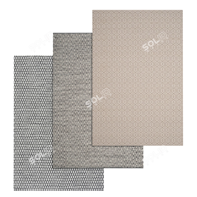 Luxury Texture Carpet Set 3D model image 1