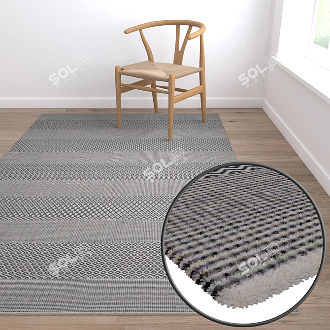 Luxury Carpet Set - High-Quality Textures 3D model image 5