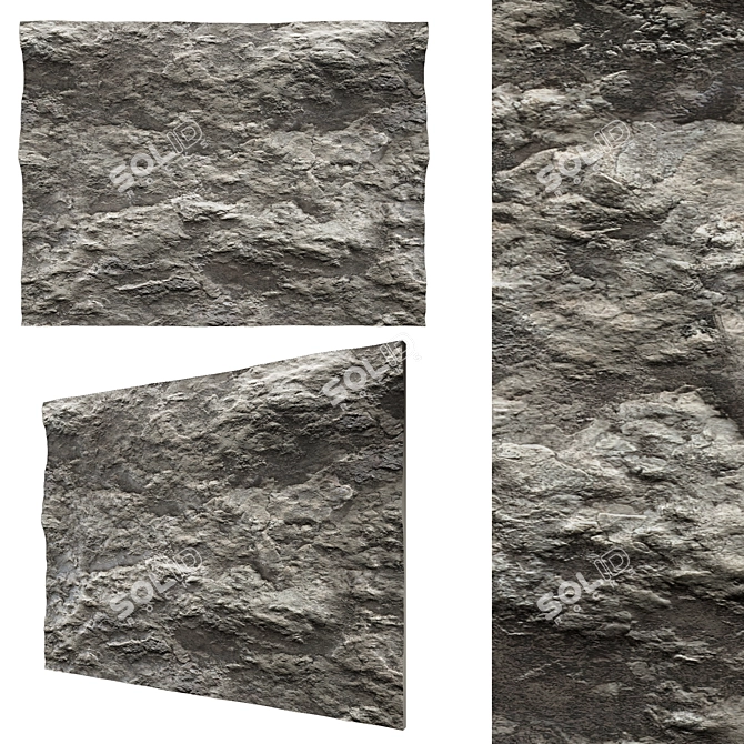 Natural Stone Wall 3000x4000mm 3D model image 1