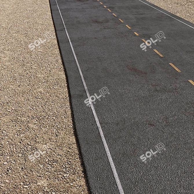 High-Quality Road Asphalt 3D model image 4