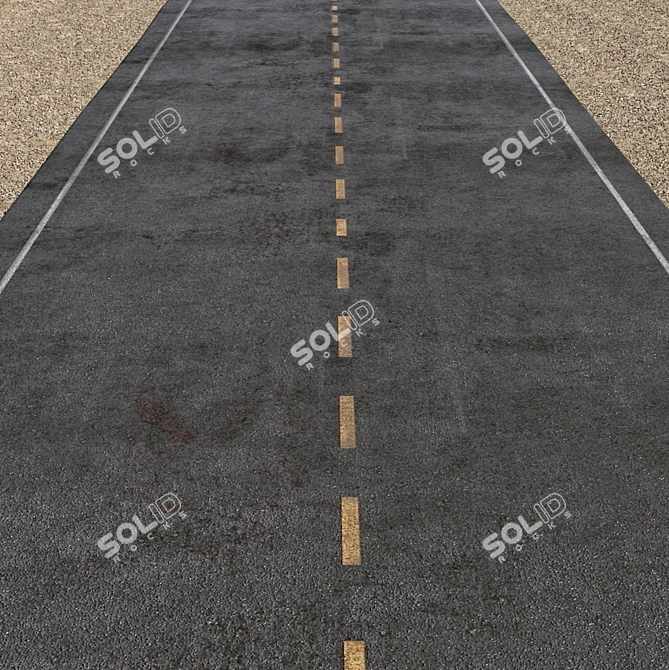 High-Quality Road Asphalt 3D model image 5