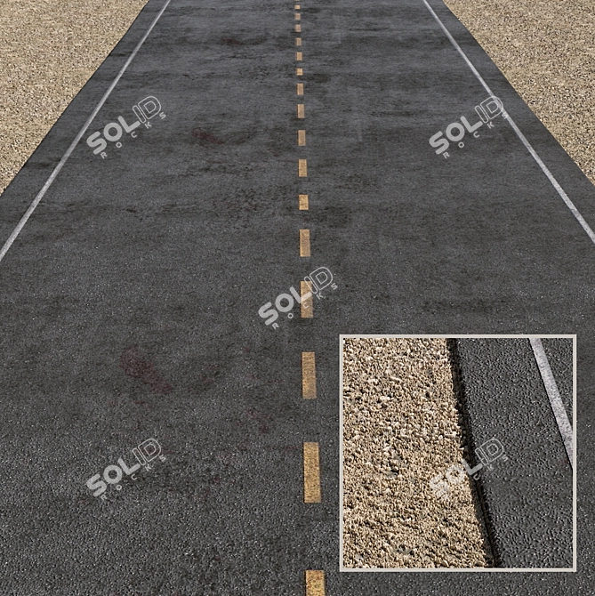 High-Quality Road Asphalt 3D model image 6