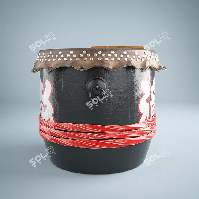 Dragon Dance PBR Drum 3D model image 4