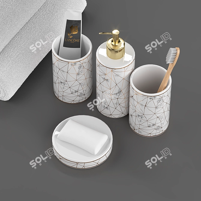 Title: Loft-Style Bathroom Accessories 3D model image 2