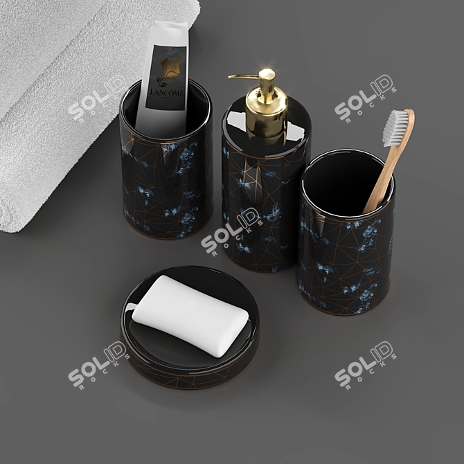 Title: Loft-Style Bathroom Accessories 3D model image 3
