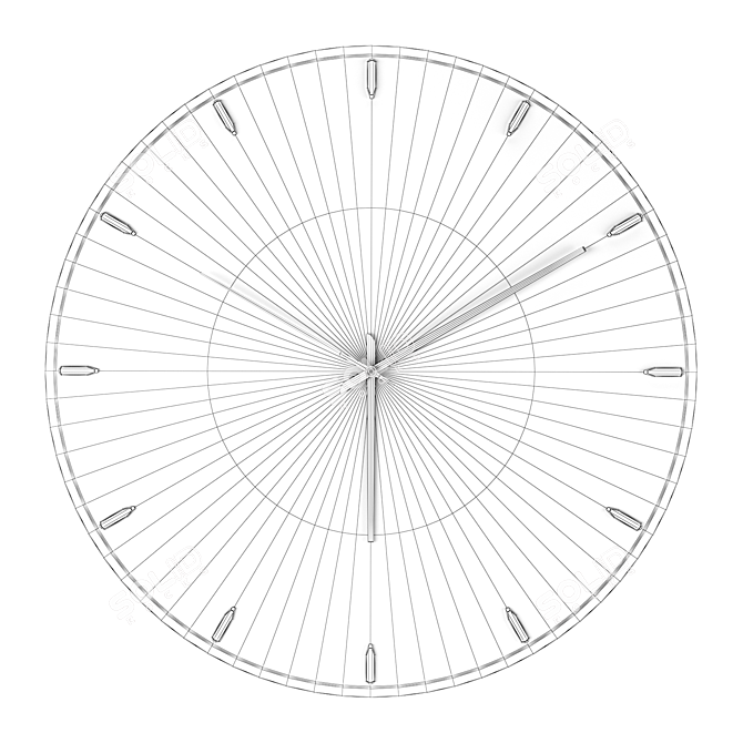 Sea Wave Clock - 3D Max 2012, FBX, OBJ - 60cm x 3.3cm x 60 3D model image 2