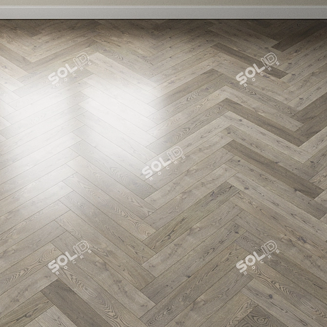 Rocky Reef Gray Oak Parquet 3D model image 3