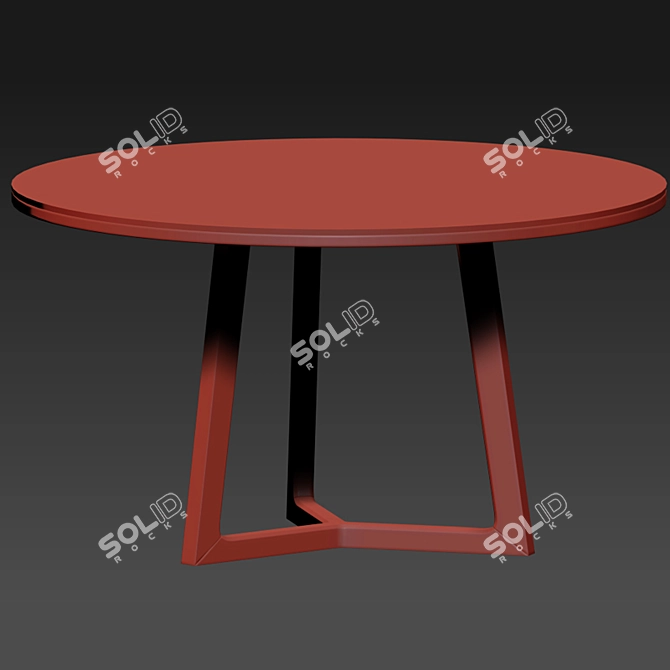 Amos Contemporary Dining Set 3D model image 4