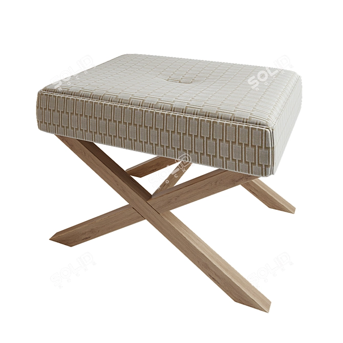 Lacrosse Ottoman: Versatile Stool 3D model image 1