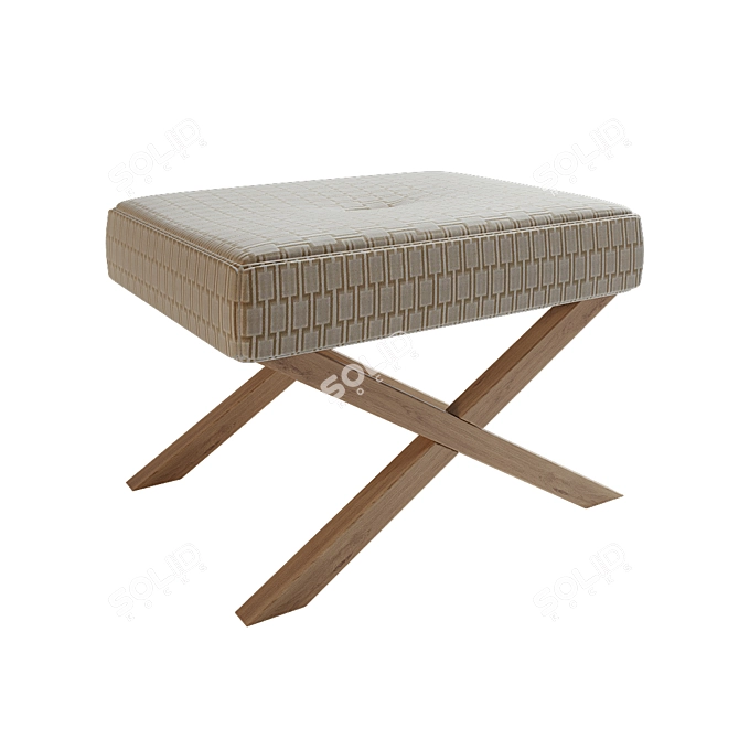 Lacrosse Ottoman: Versatile Stool 3D model image 2