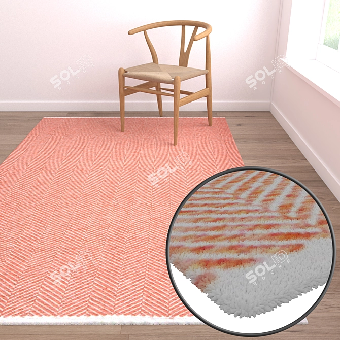 Luxury Carpets Set - High-Quality Textures 3D model image 5