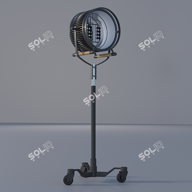 Elegant Saigata Floor Lamp 3D model image 2