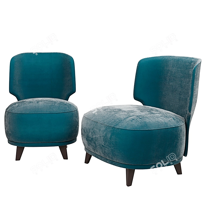 Luxury Odaline Chairs 3D model image 3