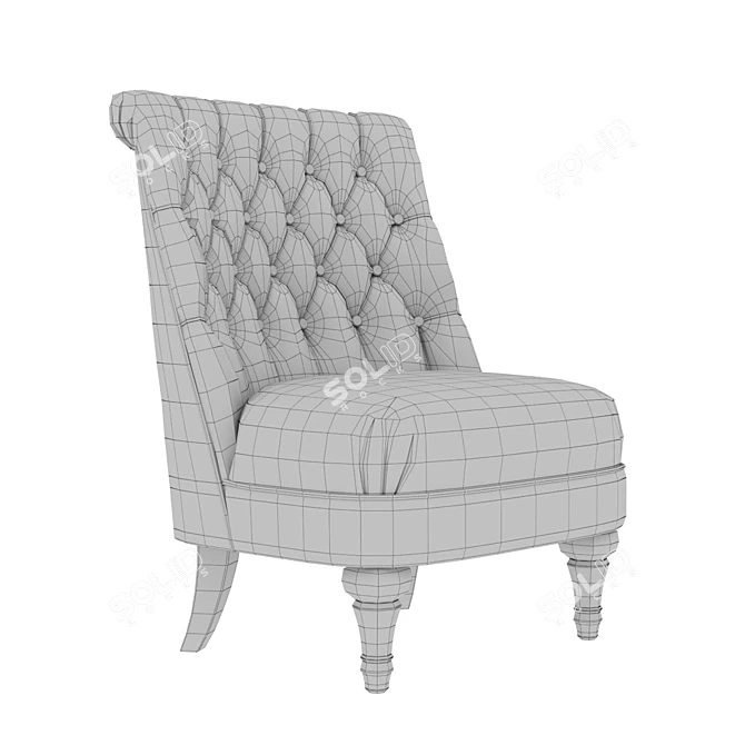 Luxury Florence Armchair by Yunicov & K 3D model image 4