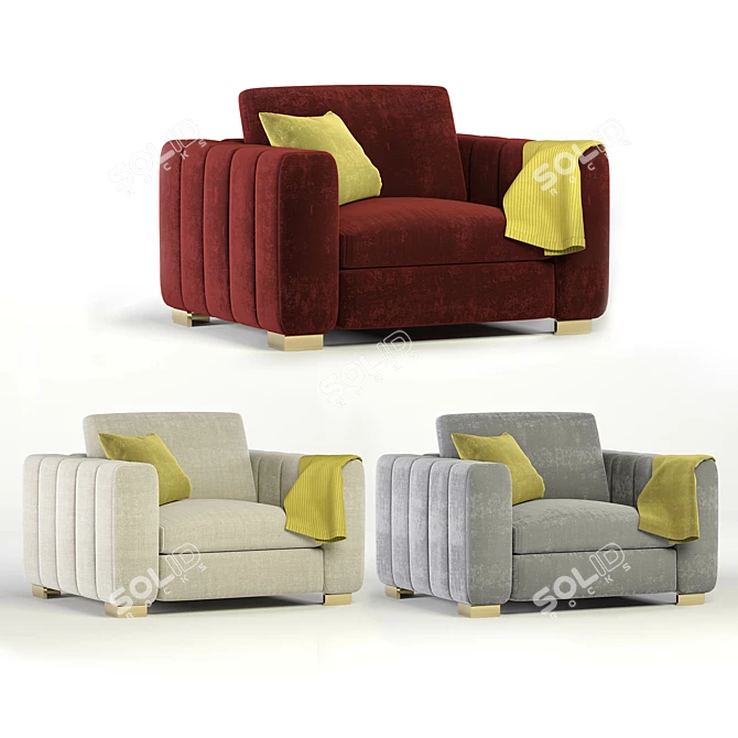 Elegant FlexForm Beauty Sofa 3D model image 1