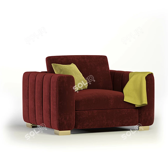 Elegant FlexForm Beauty Sofa 3D model image 2