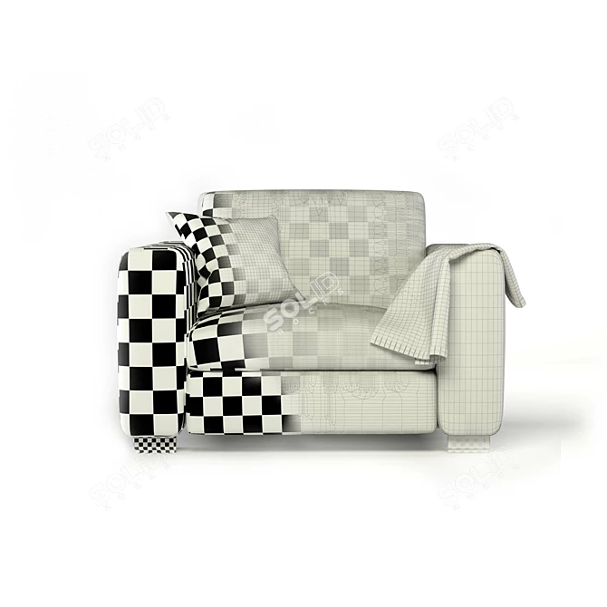 Elegant FlexForm Beauty Sofa 3D model image 4