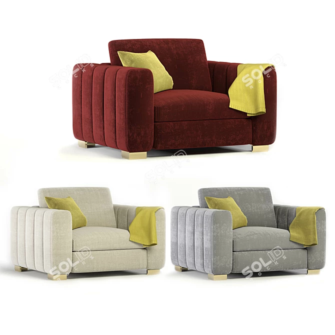 Elegant FlexForm Beauty Sofa 3D model image 5