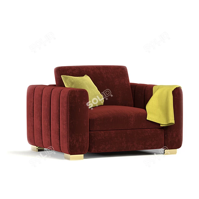 Elegant FlexForm Beauty Sofa 3D model image 8