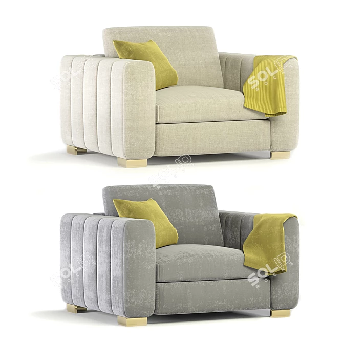 Elegant FlexForm Beauty Sofa 3D model image 9