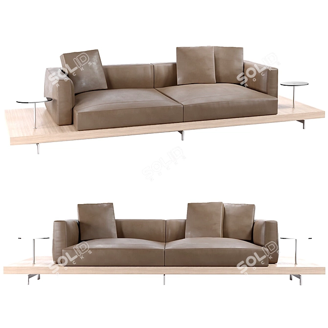 Modern Italian Sofa: BB Italia Dock 3D model image 3