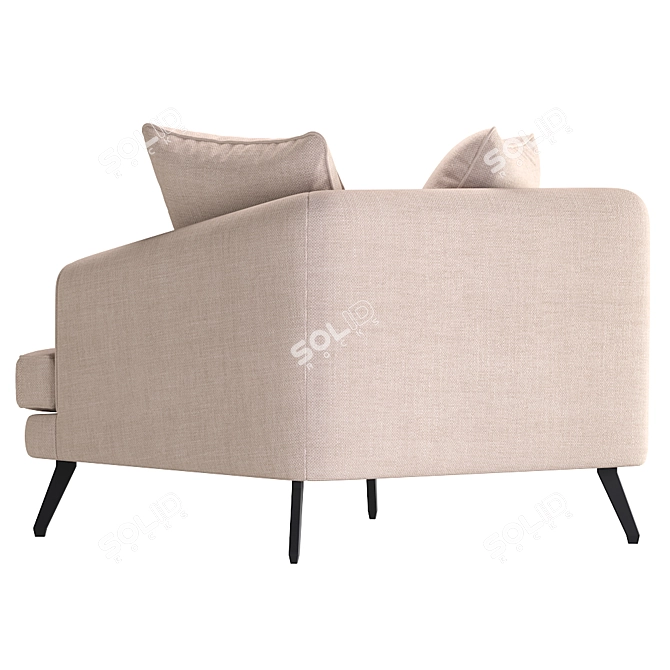 Natural Mylo Armchair: Contemporary Comfort 3D model image 1