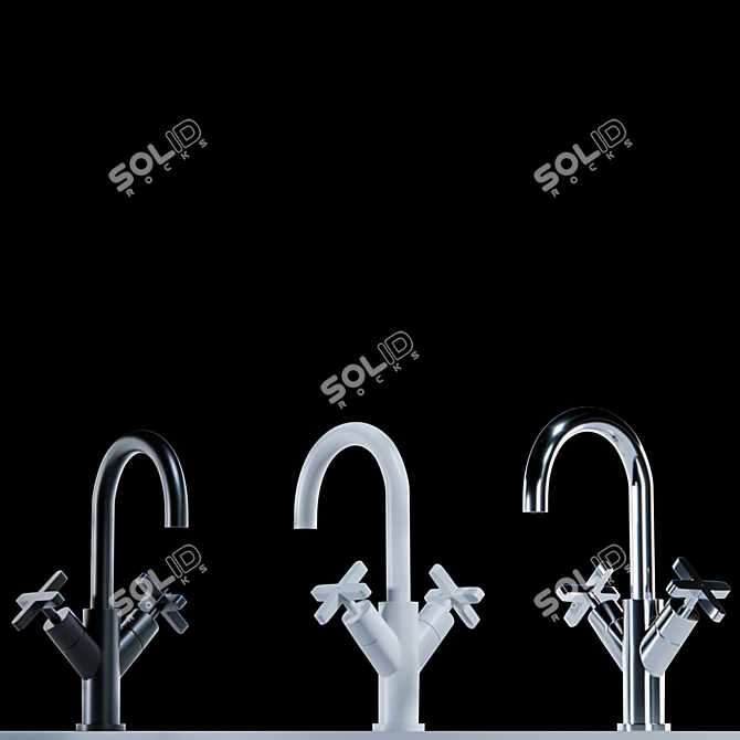 Nobili LIRA - Contemporary Cross-head Tap 3D model image 2