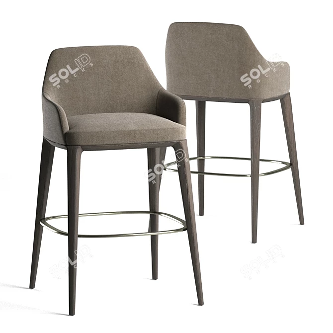 Elegant Poliform Sophie Chair 3D model image 1