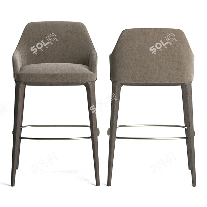 Elegant Poliform Sophie Chair 3D model image 2