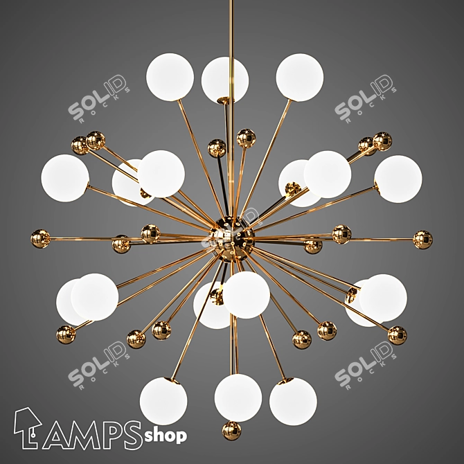 The Space Chandelier: Modern Elegance for Every Room 3D model image 1